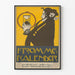 Poster decorativo Art Nouveau con donna e clessidra
