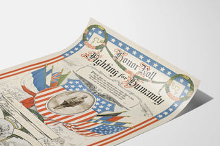 Poster patriottico onore alla lotta per l'umanità