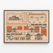 Poster vintage costruzione stazione americana Maryland — quadro incorniciato alla parete