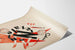 Poster artistico tipografico in rosso e nero