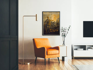 Poster vintage militare Get Into Khaki