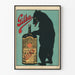 Poster vintage Gilka con orso e bottiglia di Berliner Getreide Kümmel