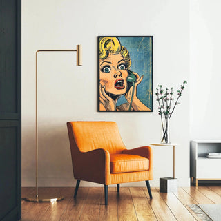 Manifesto Pop Art - Sorprese al Telefono