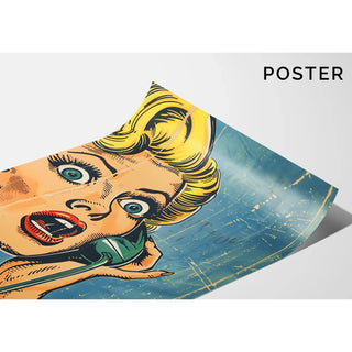 Manifesto Pop Art - Sorprese al Telefono