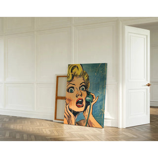 Manifesto Pop Art - Sorprese al Telefono