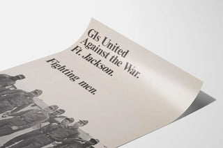 Poster Murale Vintage Antiguerra GI Uniti Contro la Guerra