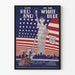 Poster vintage patriottico americano rosso bianco blu