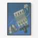 Poster artistico meccanico organico vintage