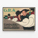 Poster vintage Combustor G.R.A. auto senza fumo né odore — quadro incorniciato alla parete