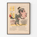 Poster vintage caricatura diplomato all'università