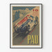 Poster vintage Gran Premio Automobilistico Pau 1950