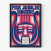 Poster decorativo Fisk Jubilee Singers con motivo di arpa e maschera