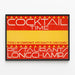 Poster vintage Cocktail Time per ristoranti Longchamps — quadro incorniciato alla parete