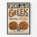 Poster vintage del teatro greco a Griffith Park
