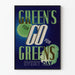 Poster vintage Greens Go For Greens Everyday per decorazione da parete
