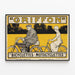Poster vintage Griffon Bicyclette e Motocicletta gialli — quadro incorniciato alla parete