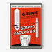 Poster vintage medico Grippo Vaclydun per l'influenza