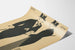 Poster vintage nero e beige con due uomini eleganti con cilindro