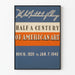 Poster vintage esposizione Mezzo secolo di arte americana
