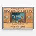 Poster vintage della biblioteca pubblica di Boston — quadro incorniciato alla parete