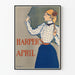 Poster vintage Harper's aprile - Illustrazione donna dall'eleganza retrò