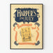 Poster vintage di Harper's per luglio con motivi americani