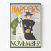 Poster sportivo universitario vintage di novembre di Harper's