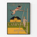 Poster vintage Harvard Lampoon con atleta salto con l'asta
