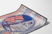 Poster vintage patriottico americano con marinaio e bandiera U.S.A.
