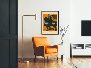Poster vintage Haus Neuerburg Trier Cigarettes in nero e arancione
