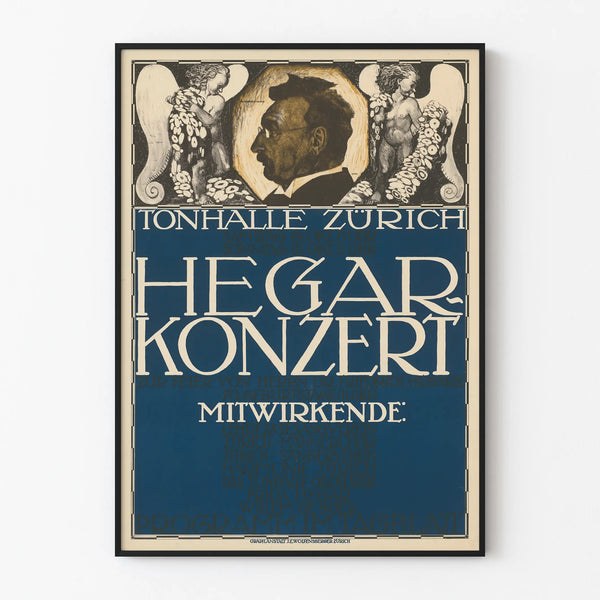 Poster del concerto di Hegar alla Tonhalle di Zurigo