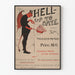 Poster vintage Hell Up To Date illustrazione satirica