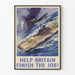 Poster vintage della Marina Mercantile britannica - Aiuta la Gran Bretagna a portare a termine il lavoro
