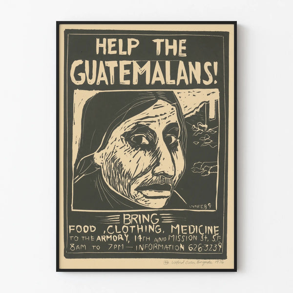 Poster di Solidarietà Guatemala - Aiuti Umanitari Vintage