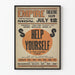 Poster Teatro Vintage Help Yourself, Empire Theatre Salem
