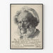 Poster vintage ritratto di Henrik Ibsen e opere complete