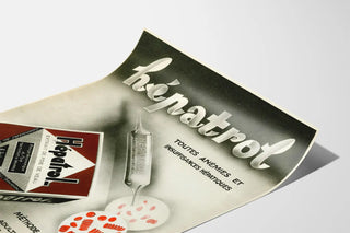 Poster vintage Hépatrol estratto di fegato di vitello per anemie e insufficienze epatiche