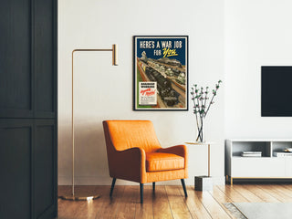 Poster vintage mobilitazione ferrovieri guerra