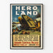 Poster Vintage Hero Land - Spettacolo Storico di Guerra
