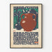 Poster decorativo Keramische Werkstätten München Herrsching con ceramica stilizzata