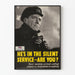 Poster vintage militare britannico Silent Service