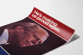 Poster vintage ritratto di leader con slogan ispiratore