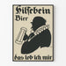 Poster vintage Hilsebein Bier in silhouette