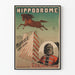 Poster Ippodromo Meraviglia Cavallo Saltatore e Uomo Orso