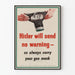 Poster vintage protezione maschera antigas