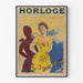 Poster vintage orologio Irène Henry per decorazione murale elegante