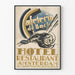 Poster vintage Hôtel Restaurant Amsterdam Kleine Gartmanplantsoen