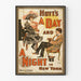 Poster vintage Hoyt's A Day and A Night in New York