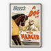 Poster vintage "A Dog in the Manger" con cavallo e cane