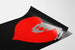 Poster decorativo Cuore e Lametta di Rasoio - Preoccupazione Umana / Tormento Personale